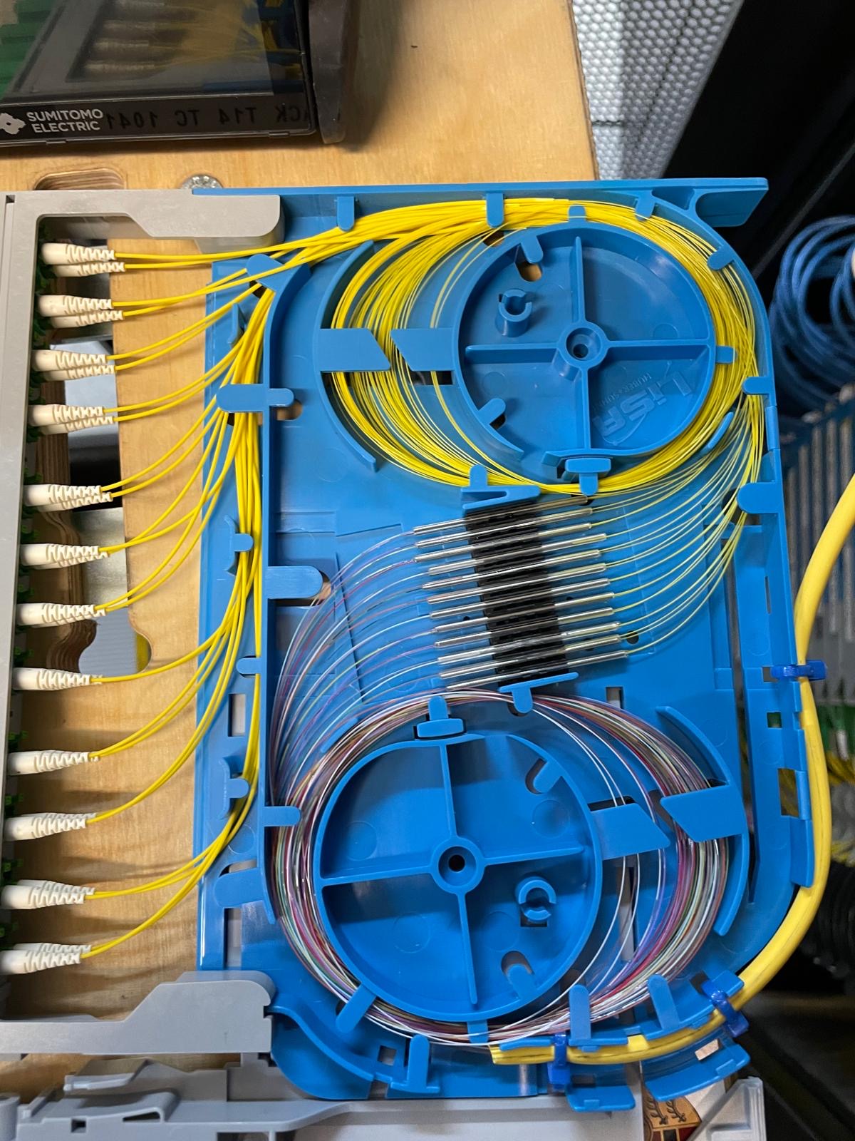 Cassette de soudure fibre optique monomode